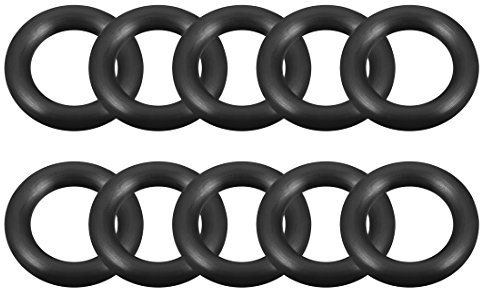 sourcing map 10 Stück Gummi O Ringe 25mm AD 15mm ID 5mm Breite Metrische Dichtung Dichtungsring Dichtungen