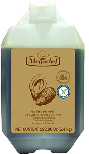 Megachef Salsa Ostriche Senza Glutine, 5,4 kg | Autentica salsa tailandese premium, naturalmente priva di glutine, ideale per condimenti e marinature culinarie