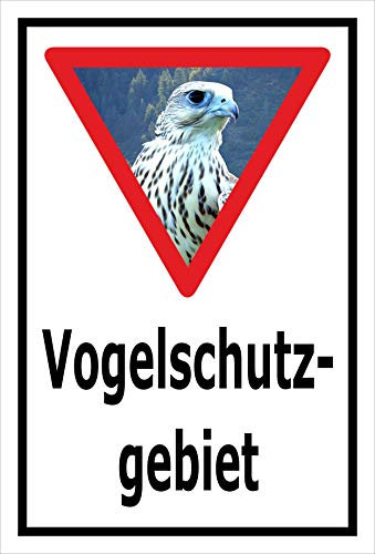 Melis-Folienwerkstatt Schild Vogelschutz-Gebiet - 45x30cm - 3mm Hartschaum – 20 VAR S00359-208-A