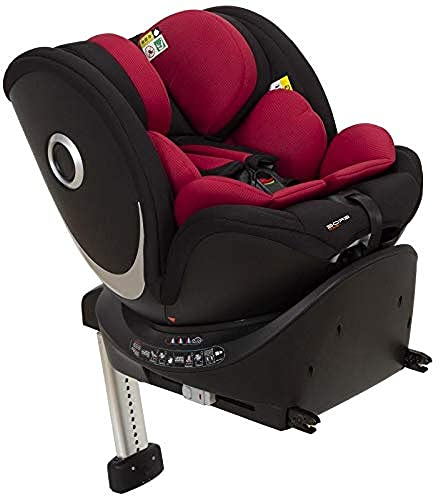 Casualplay - Sillas de coche Eroe i-size de 40 a 105 cm, giratoria 360º, con ventilador en el asiento, color rojo
