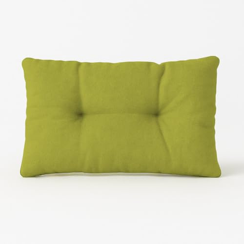 chilly pilley Loungekissen Rattansessel Auflagen Rattanpolster Rattan Lounge Set Gesteppt Sitzkissen Kissen Rückenlehne mit Keder Loungekissen (Rückenkissen 60x40, Grün)