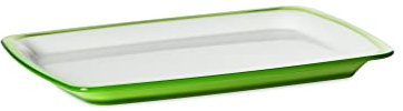 omada Teller-Design, klein, rechteckig, aus bruchsicherem Acryl, 28 x 20,5 x 2 cm, hergestellt in Italien, Linie Square