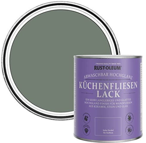 Rust-Oleum Green Water-Resistant Kitchen Tile Paint in Gloss Finish - Serenity 750ml