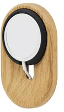 Oakywood - Wandhalterung Kompatibel mit iPhone 12-16, kompatibel mit MagSafe Ladegerät - Wandhalter aus Holz, Handwerk, in der EU hergestellt - 8 x 12,3 x 1,5 cm - 3.2 x 4.8 x 0.6’ - Eiche