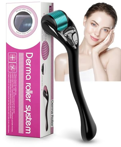 Derma Roller 540 Beard Roller 0.25mm (Black Handle+ Blue Roller)