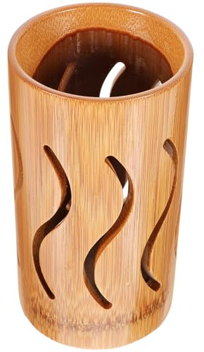 DEARMAMY Chopstick Holder Wooden Canister for Counter Tableware Organizer Draining Box for Utensil Storage in Small Spaces