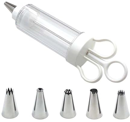 Pistolet de décoration gâteaux, douilles et glaçage pour cupcakes, ensemble seringues à crème pâtissière, seringue avec 6 douilles, injecteur L