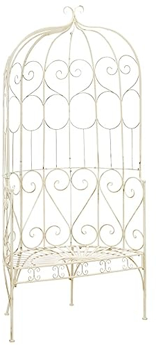 Tidyard Antike Gartenbank 95 cm, Schmiedeeisen Sitzmöbel, für Terrasse und Garten