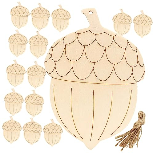 STOBOK 20 Stück Selbstgemacht Kiefernkegel Hängende Weihnachtsbaum Anhänger Aus Holz Unfertige Holzschnitt Dekoration Für Weihnachten Für Selbstgemacht Bastelprojekte Glatte Und