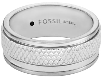 Fossil Men's Stainless Steel Band Rings