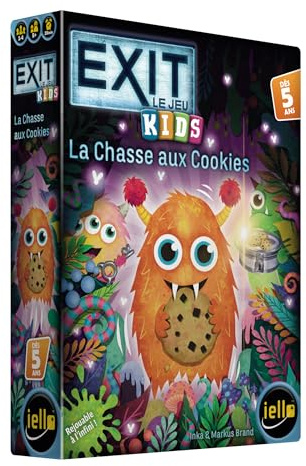 IELLO EXIT Kids Die Jagd nach Keksen | Rätselspiel für Kinder, wiederverwendbar, Beobachtung, Abzug, Handhabung | 1+ Spieler | 5+ | 20 Minuten