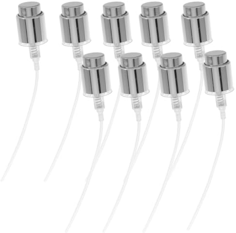 FRCOLOR 10pcs Silver Plastic Spray Nozzle Cap Replacement, Mist Sprayer for Even Application