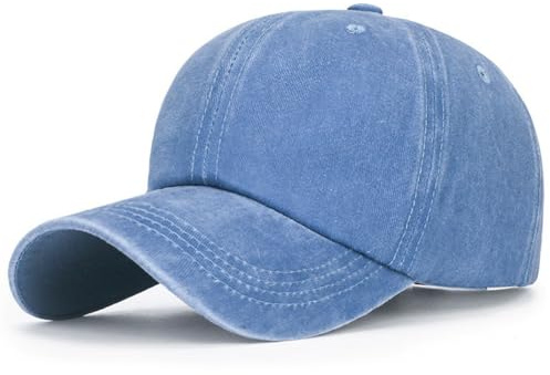 Gorra Vaquera Vintage béisbol Ajustable Unisex Mujer en Apariencia gastada para Casuales Running Gorras de Hombre Verano Transpirable Estilo Retro Algodón Beisbol Running Unisex