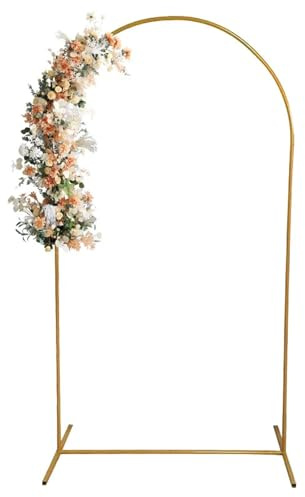 Arco Palloncini Struttura Supporto for arco nuziale dorato, arco for palloncini for decorazioni for feste, supporto for fondale, dimensioni 4 piedi, 5 piedi, 6 piedi, 6,6 piedi, 7,2 piedi(4FT 50x120cm