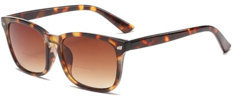 Hifot Bifocali Occhiali da Lettura Donna Uomo Leopardo Occhiali da Sole Quadrati Uv400 Anti Luce Blu Viaggi, Lettura 3.0 Diottrie
