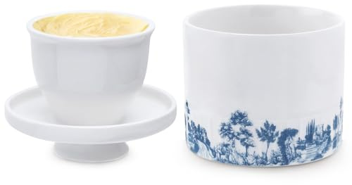 Butterglocke Keramik, 200g Französische Butterdose, Butterdose Wassergekühlt mit Wasserstandslinie, Französische Butterglocke, Französische Wasserbutterdose, Weihnachtsgeschenk für die Küche