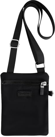 FuninCrea Women's Crossbody Phone Bag Waterproof Nylon Womens Cross Body Bag Lightweight and Slim Ladies Small Crossbody Bag Casual Mobile Phone Bag with Zipper and Adjustable Strap