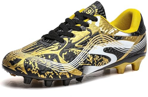 BAODLE Chaussures de football pour enfant garçon FG/AG Chaussures de football d'extérieur pour fille TF Football Chaussures d'entraînement professionnelles respirantes