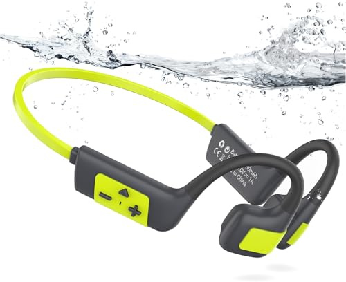 Auriculares Conducción Osea Natacion, 8GB MP3 Auriculares para Nadar Correr