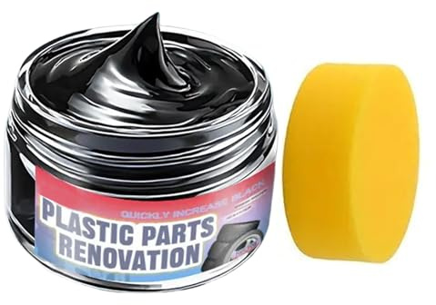 Gihioue Restaurateur de garniture noire, nettoyant brillant – Mastic céramique – Pour SUV, camion, véhicules, berline, pick-up, scooter, consoles, sièges, tableau de bord, sièges quotidiens