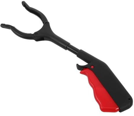 BELLIFFY Müllgreifer Greifzange aus Kunststoff mit Ergonomischer Länge 30cm für Senioren und Schwangere für Outdoor Müllsammeln und Camping Reinigung