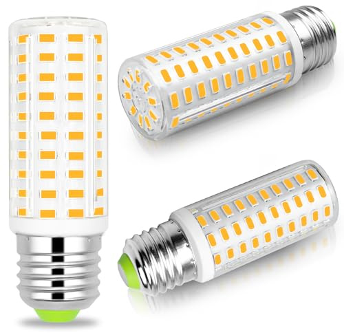BROLSKUN E27 12W Warmweiß LED Ersatz für 120W Glühlampe Energiesparlampe E27 Edison Glühbirne 1200LM Hell Leuchtmittel AC100V-265V 2700k Mais Lampen Nicht Dimmbar, 3er Pack
