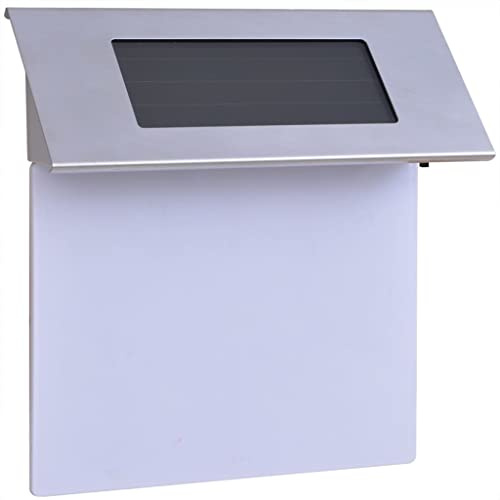 Mokuyary Illuminazione a LED con numero civico in acciaio inox, lampada da esterno per vialetto, cortile, aiuole, sentieri