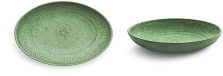 EmporioZani touc-Mel Schwenkpfanne Oval Mono grün cm 33 x 22.5 x 6.5