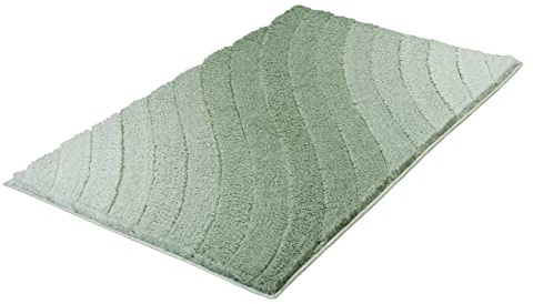 Kleine Wolke Badteppich Tender Schilf 60 x 100 cm | OEKO-TEX zertifiziert, rutschhemmende Unterseite, für Fußbodenheizung, maschinenwaschbar, 100% Polyester