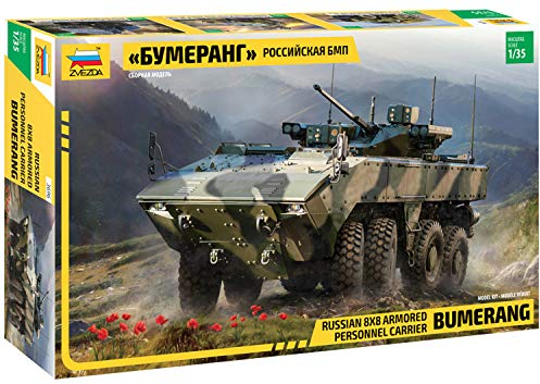 Zvezda 530003696-1:35 Bumerang-BM Russ.InfantryFight.Veh - Plastikbausatz - Modellbausatz - Zusammenbauen - Bausatz - für Einsteiger - detailliert
