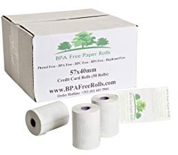 Pax A80 Kreditkartenrollen, BPA-frei, 57 x 45 mm, 50 Rollen pro Box Ohne PHENOL (1)