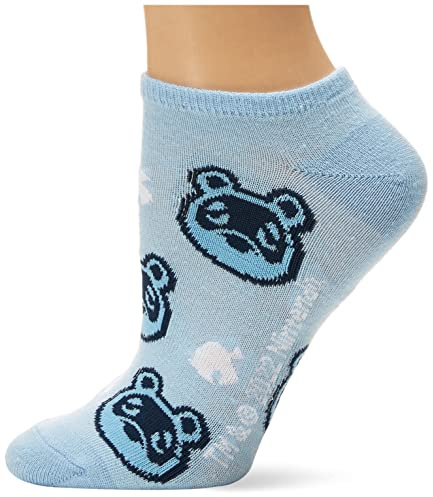 Nintendo kvinnor djur crossing 5-pack No Show Socks Animal Crossing 5-pack No Show Socks, Blå grå multi, Fits Sock Size 9-11; Fits Shoe Size 4-10.5