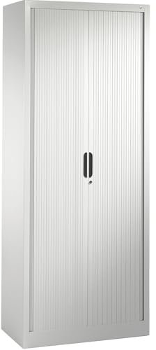 C + P Möbelsysteme C+P | Rollladenschrank mit Horizontal-Jalousie | HxBxT 1980 x 800 x 420 MM | 4 Fachböden | 5 Ordnerhöhen | VErkehrsweiß