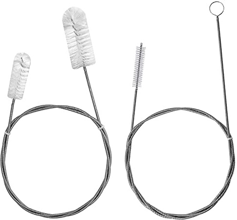 2 stycken slangborste, dräneringsborste lång 160 cm, rörrengöringsborste, avloppsrensare spiralborste, flexibel avloppsborste för sugrörsrör, slang, tvättställ, rör, kylskåpsladd, etc