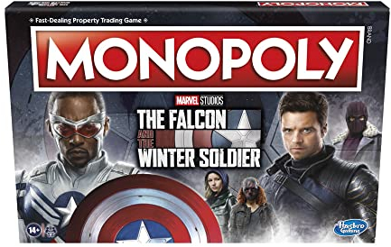 Monopoly Marvel Studios The Falcon and The Winter Soldier Edition, Brettspiel für 2 – 6 Spieler ab 14 Jahren (ENGLISCHE Version)