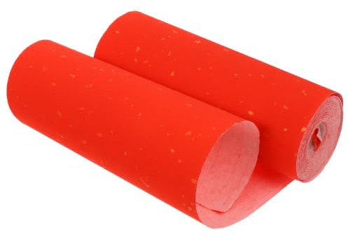 Milisten 1 Rolle Chinesische Frühlingsfest-Schriftrollen Rot Xuan Papierrolle Blank Frühling Festival Paare Chun Lian Papier für Kalligraphie Chinesisches Neujahr, 20