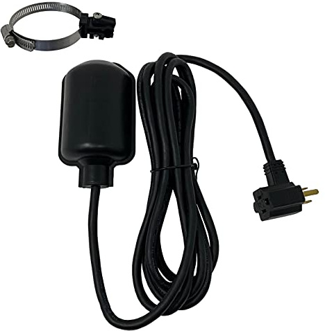 PumpSpy Sump Pump Tethered Float Switch, Universal Float Switch Replacement with Piggyback Plug for Sewage and Sump Pump, Superior Backup Float Switch with Reliable Water Level Sensor - 20 foot cord