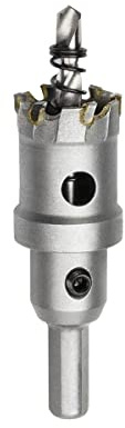Meccion Foret de Scie Cloche en Métal, Coupeur de Trou de Dents en Carbure de Tungstène pour Tôle D'acier Inoxydable, Métal, Alliage, Fer, Bois (25mm)