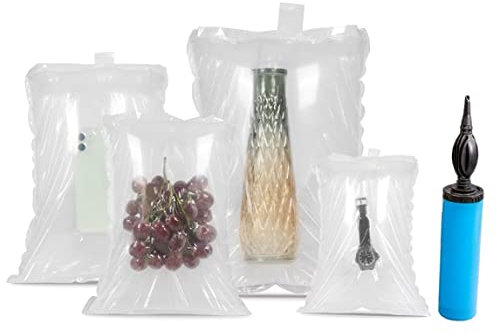 BZQZDAI 35.1x45 cm transparente Kunststoff-Luftpolstertaschen, aufblasbare Luftpolstertaschen, Aufhängung, Luftkissen, Pufferbeutel, Hohlraumfüllung, für Versand und Verpackung, 100 Stück