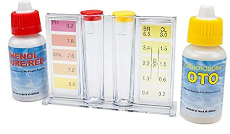 Bexdug Test du pH l'eau,testeur Chlore pour Piscine | Test précis l'eau pour Le Bain à remous et Le Centre Spa, la Piscine et Les bassins Jardin