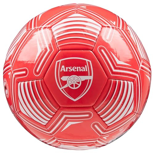 Arsenal F.C. Pallone da Calcio - Palloni da Calcio Taglia 3 4 5, Football Ball, Gadget Calcio Ufficiale (Rosso Logo, Taglia 4)
