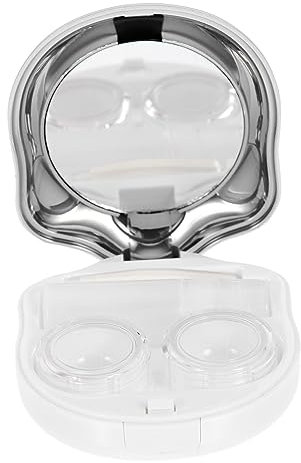 Warmhm Adorable Cat Paw Optical Lens Box Portable Travel Lens Case Double Compartment Holder for Cosmetics and Daily Use