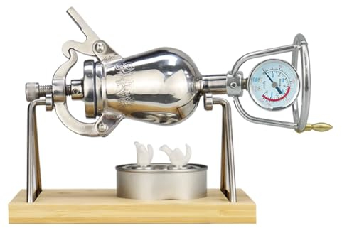 HJDSUDU Hot Air Popcorn Machine, High Pressure Popcorn Maker, Chinese Stainless Steel Fire Heating Popcorn Popper,for Family Gathering Party Fun,280ML