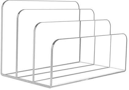 Vielseitiger Acryl Post Organizer Halter Praktischer Acryl Posthalter Mit 3 Fächern Ordentlicher Post Aufbewahrungsbehälter Acryl Postsortierer