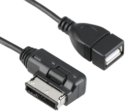 Pennle AMI MDI USB Adattatore Audio Adattatore, Cavo Adattatore USB Compatibile con Au-di A3, A4, S4, A5, S5, S6, A8, S8, A8-L, Q3, Q5, Q7, TT, R8, V-W Je-tta, Golf Mk6, Pa-ssat, Wa-gon, Sko-da, 30cm