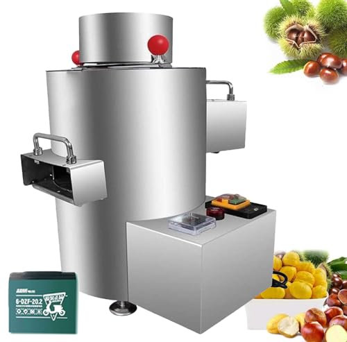 Qiang Máquina Peladora Castañas Crudas Varios Modelos 40 Kg/H Castañas Comerciales Descascaradora Eléctrica Piel Castañas,16 Cuchillas,Temporizador Y Timbre,12V