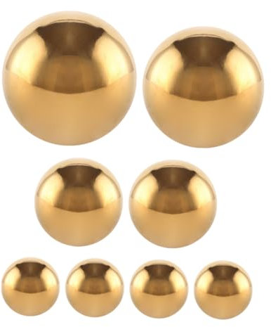 Sosoport 8 Stück Edelstahl Spiegelkugel Hohl Ball Reflektierende Gartenkugel Für Terrassen Dekorationen Außenbereich Gartendekor Ornament