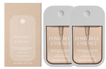 Power Essence Parfum hydratant pour le corps et les cheveux, parfum Vanilla Velvet pour le corps, cheveux et corps pour femmes et hommes, Power Essence Skin Body Mist
