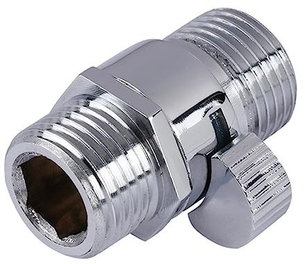 Homoyoyo Brass Shower Valves Handle Lever Water Shut Off Valve for Handheld Shower Easy Installation Thread and Corrosion Resistant