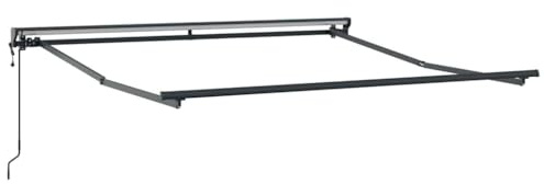vidaXL Markisram Antracit 3 x 2,5 m Pulverlackerad stål, Trädgård och terrass, modern stil, hållbar markisram, hopfällbart tak, utomhusskydd mot solen